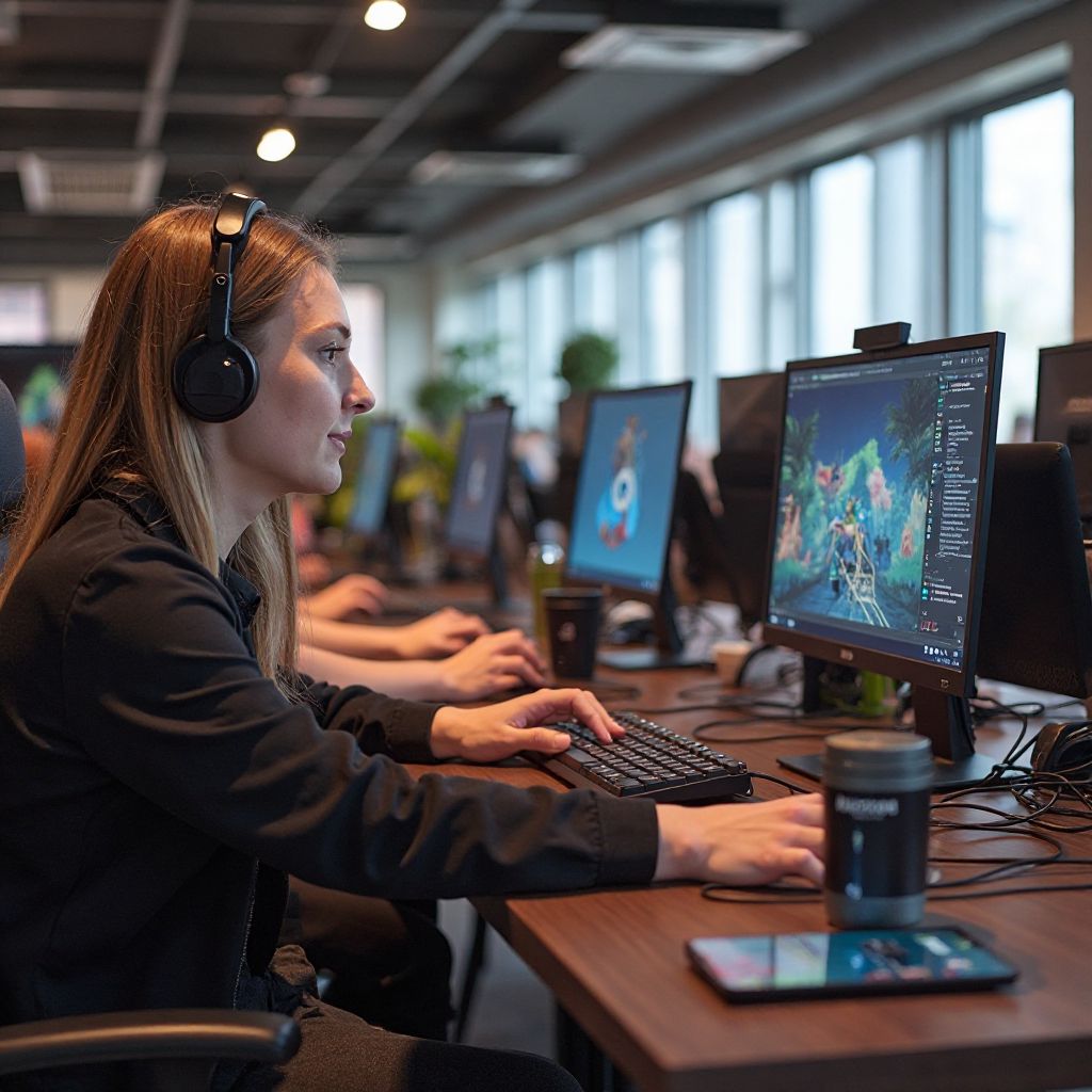 Office culture team collaboration workspace